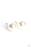 Paparazzi Debutante Details - White Earring