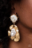 Paparazzi Rippling Rhapsody - Gold Earrings