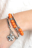 Paparazzi Off the WRAP - Orange Bracelet