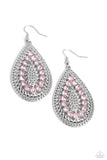 Paparazzi Spirited Socialite - Pink Earring