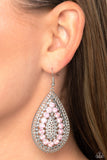 Paparazzi Spirited Socialite - Pink Earring