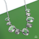 Paparazzi Textured Trailblazer - Green Necklace