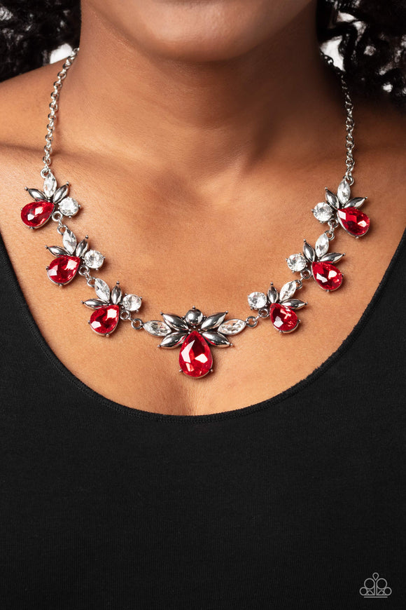 Paparazzi Explosive Effulgence - Red Necklace