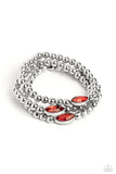 Paparazzi Twinkling Team - Red Bracelet