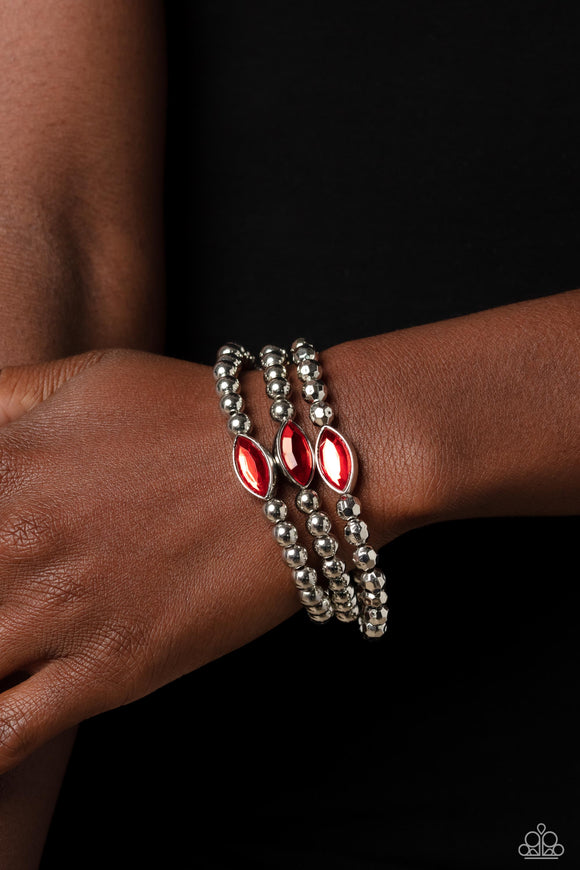 Paparazzi Twinkling Team - Red Bracelet