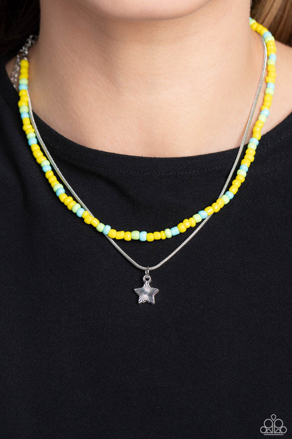 Paparazzi Starry Serendipity - Yellow Necklace