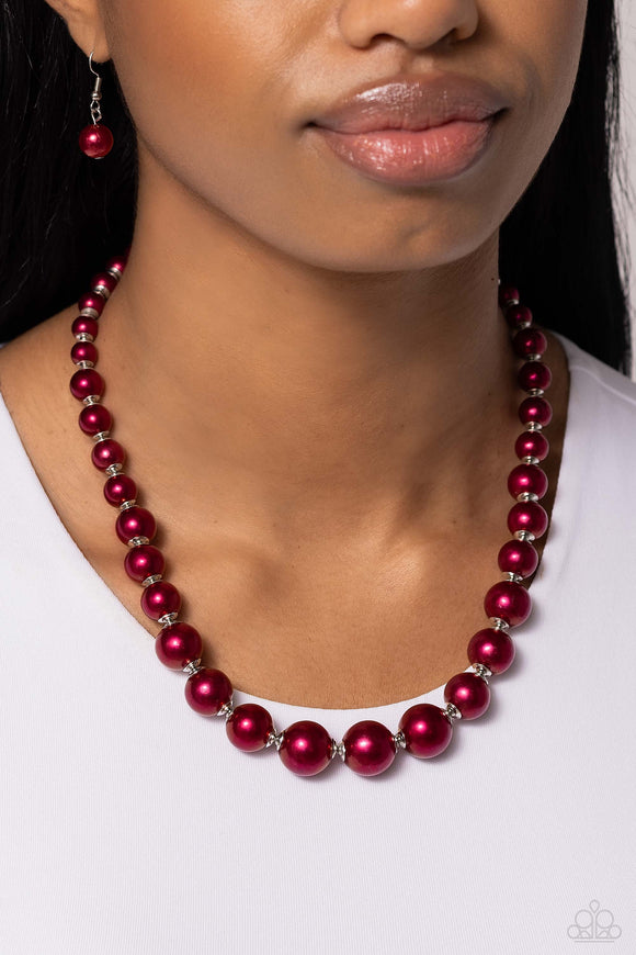 Paparazzi Manhattan Mogul - Red Necklace