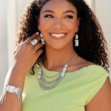 Paparazzi Come CHAIN or Shine - White Necklace