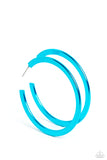 Paparazzi Pop HOOP - Blue Earring