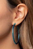 Paparazzi Pop HOOP - Blue Earring