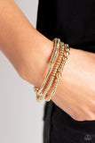 Paparazzi Monochromatic Medley - Gold Bracelet
