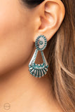 Paparazzi Casablanca Chandeliers - Blue CLIP Earring