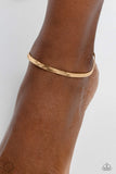 Paparazzi Tan Lines - Gold Ankle Bracelet