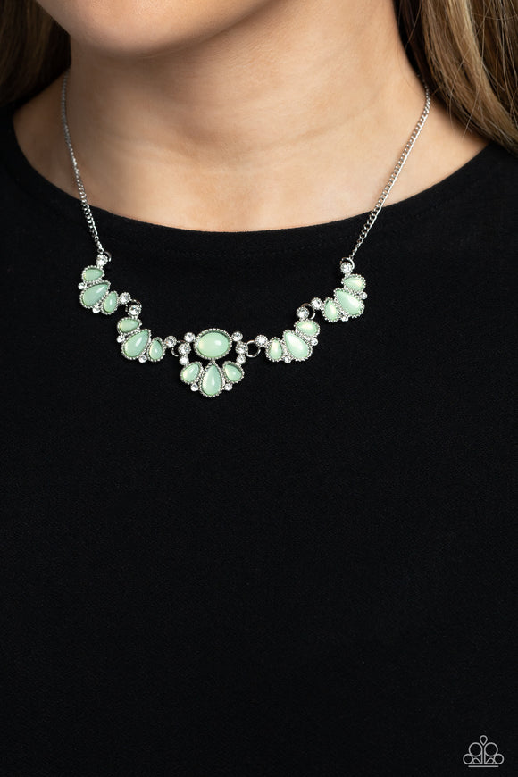 Paparazzi Dancing Dimension - Green Necklace