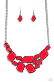 Paparazzi Energetic Embers - Red Necklace