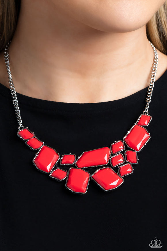 Paparazzi Energetic Embers - Red Necklace