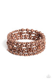 Paparazzi Striped Stack - Copper Bracelet