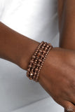 Paparazzi Striped Stack - Copper Bracelet