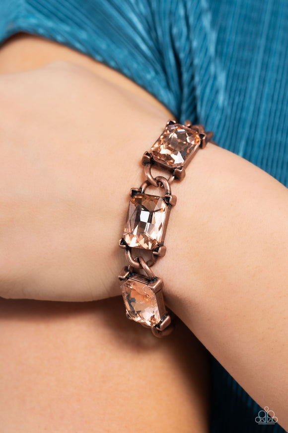 Paparazzi Dazzling Debut - Copper Bracelet