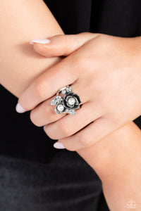 Paparazzi Fine-BLOOMING - White Ring