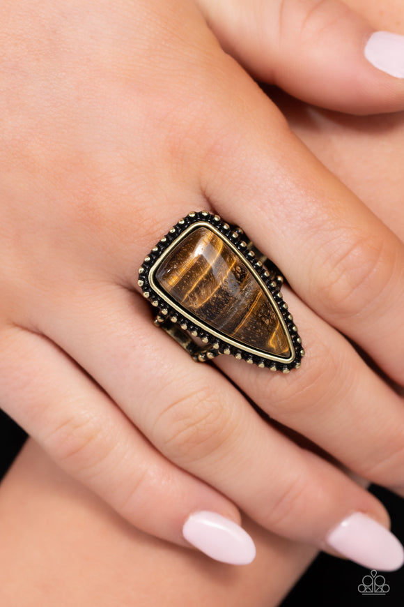 Paparazzi Earthy Engagement - Brass Ring