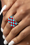 Paparazzi Checkerboard Craze - Red Ring