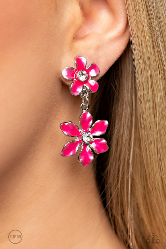 Paparazzi Transparent Talent - Pink CLIP Earring