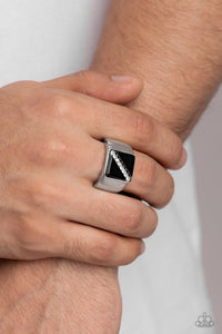 Paparazzi Diagonally Dominant - Black Ring