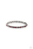 Paparazzi Floral Fast Lane - Red Bracelet