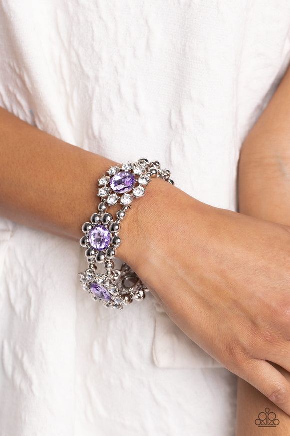 Paparazzi Pact of Petals - Purple Bracelet
