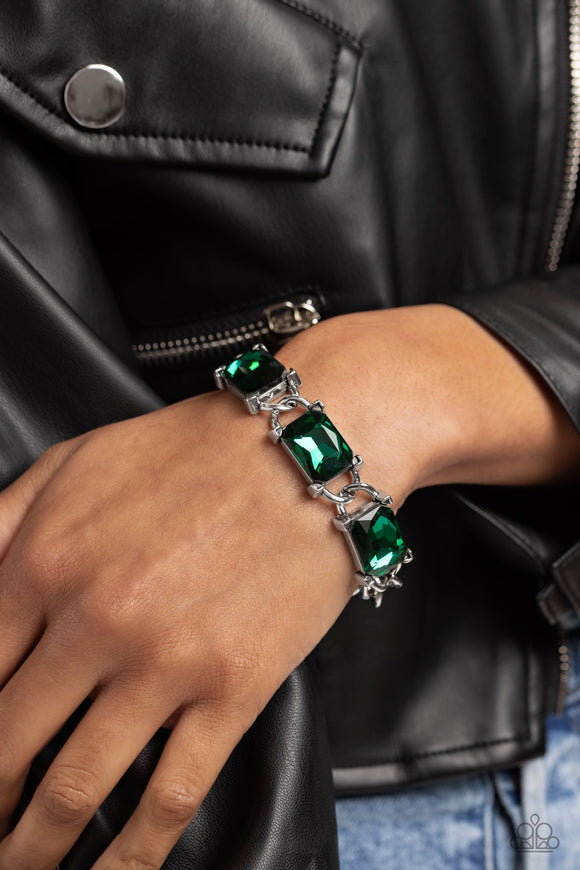Paparazzi Dazzling Debut - Green Bracelet