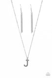 Paparazzi Leave Your Initials - Silver - J Necklace