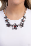 Paparazzi Free FLORAL - Red Necklace