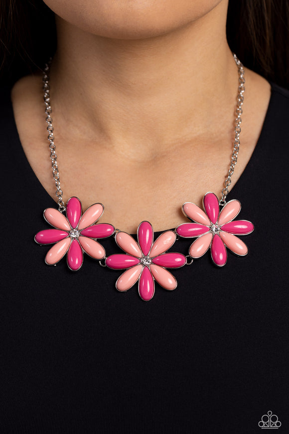 Paparazzi Bodacious Bouquet - Pink Necklace