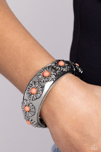 Paparazzi Taking FLORAL - Orange Bracelet