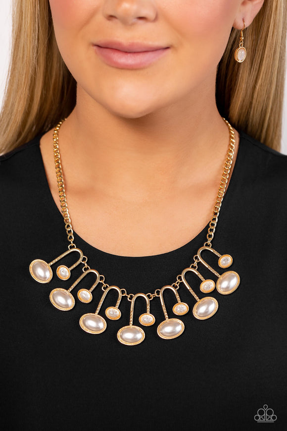 Paparazzi Abstract Adornment - Gold Necklace