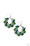 Paparazzi Wreathed in Watercolors - Green Earring