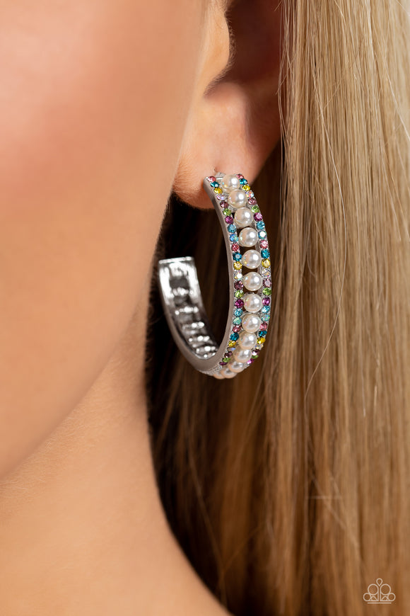 Paparazzi Pearl Happy - Multi Earring