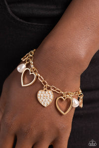 Paparazzi GLOW Your Heart - Gold Bracelet