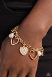 Paparazzi GLOW Your Heart - Gold Bracelet