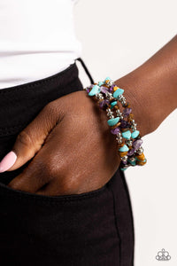 Paparazzi Stacking Stones - Brown Bracelet