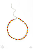 Paparazzi Colorfully GLASSY - Red Necklace