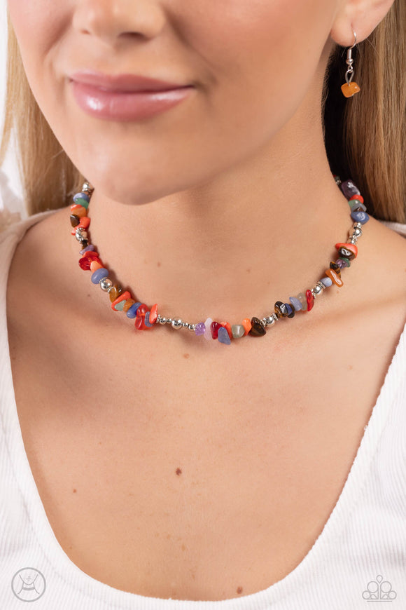 Paparazzi Carved Confidence - Multi Necklace