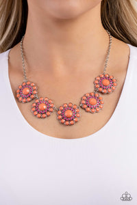 Paparazzi Floral Fervor - Orange Necklace