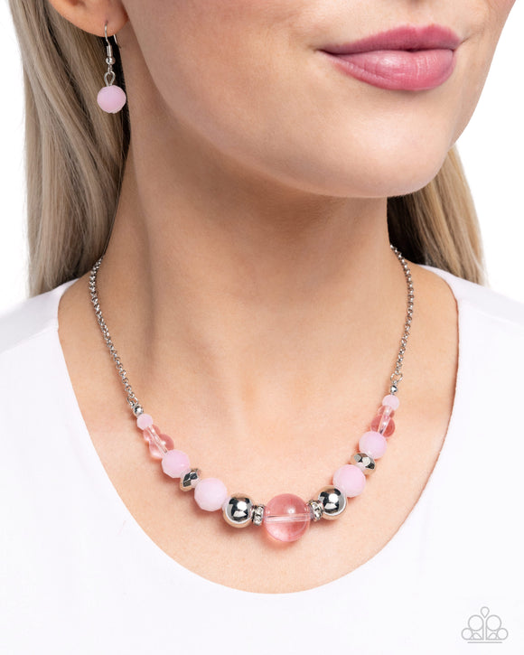 Paparazzi Disco Date - Pink Necklace