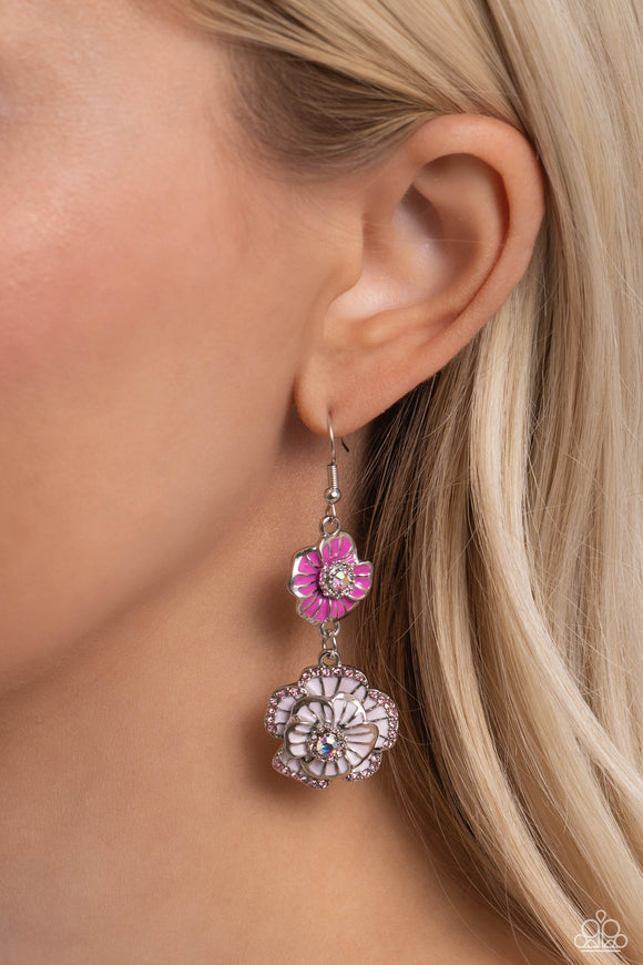 Paparazzi Intricate Impression - Pink Earring