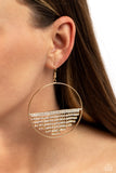 Paparazzi Fierce Fringe - Gold Earring