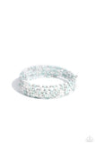 Paparazzi Coiled Candy - White Bracelet