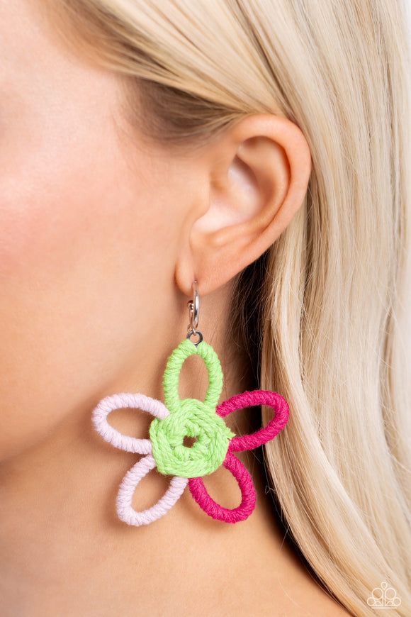 Paparazzi Spin a Yarn - Pink Earring
