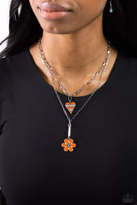 Paparazzi Childhood Charms - Orange Necklace